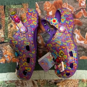 NEW! Lisa Frank X Crocs Classic Clog Limited Edition RARE Purple M4/6W